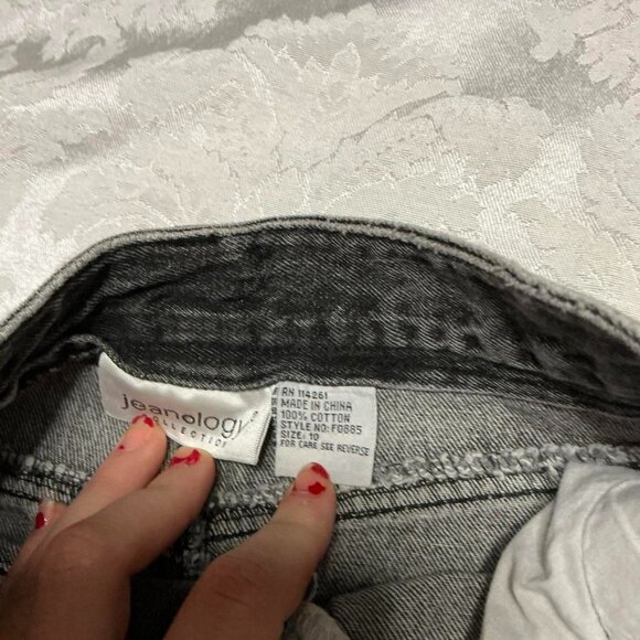 vintage black denim midi skirt size 10 - Picture 5 of 5